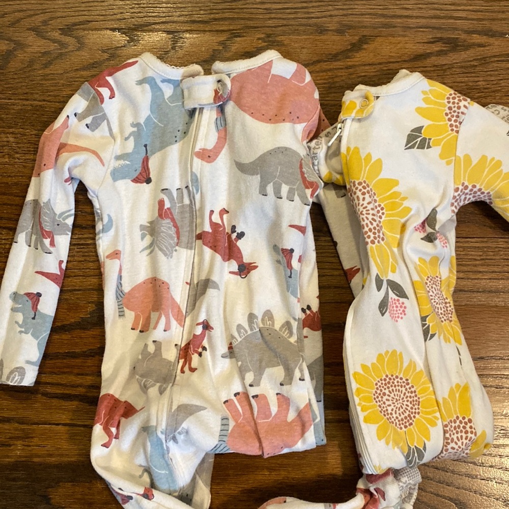 Set of carters 18 mo pj sleeper with footed grip bottom